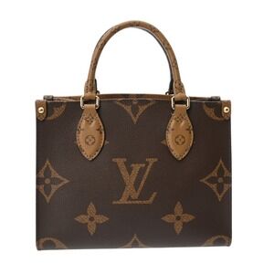 Louis Vuitton Monogram Reverse On the Go Brown Canvas Handbag